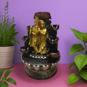 Radha Krishna Tabletop Water Fountain - Divine Home Decor