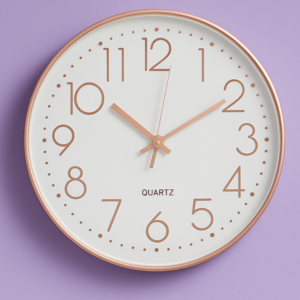 Modern Rose Gold Silent Wall Clock
